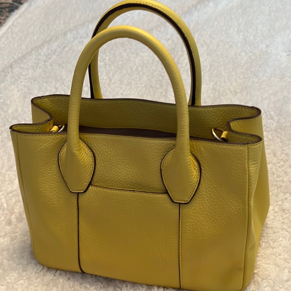 Antonio Melani new without tags canary yellow leather bag